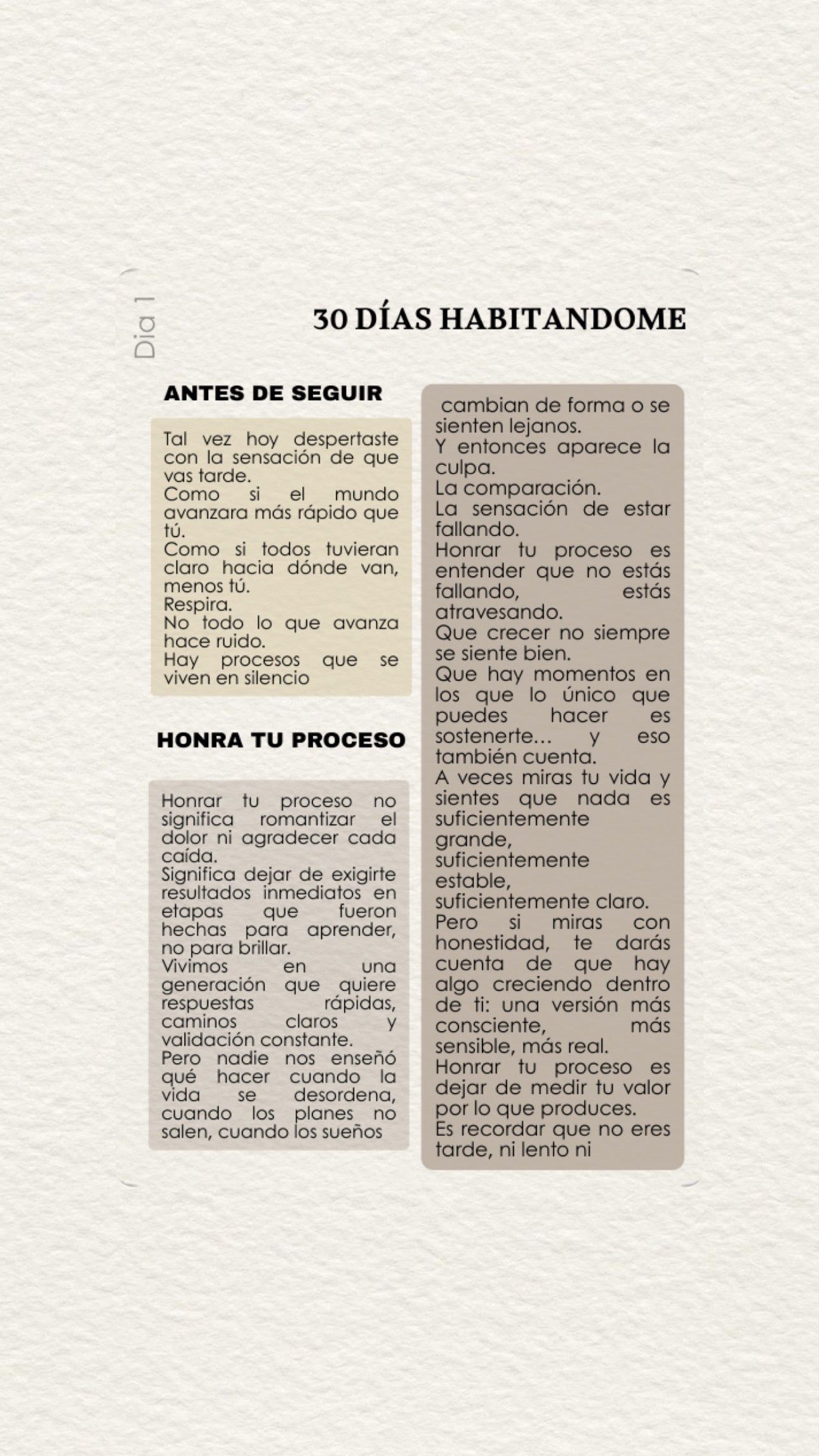 30 Días habitandome