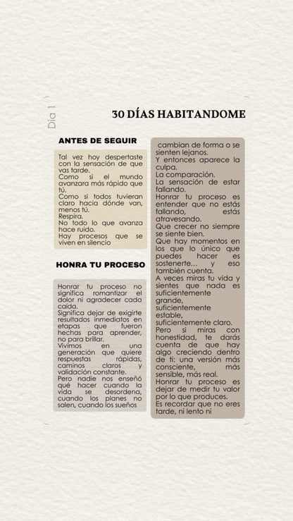 30 Días habitandome